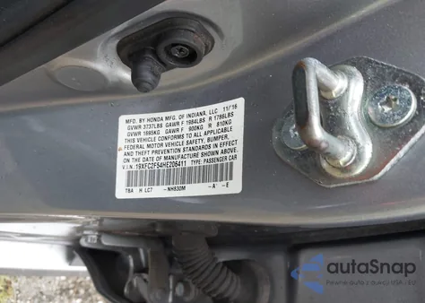 2017 Honda Civic Lx из США, поврежденный, VIN 19XFC2F54HE206411